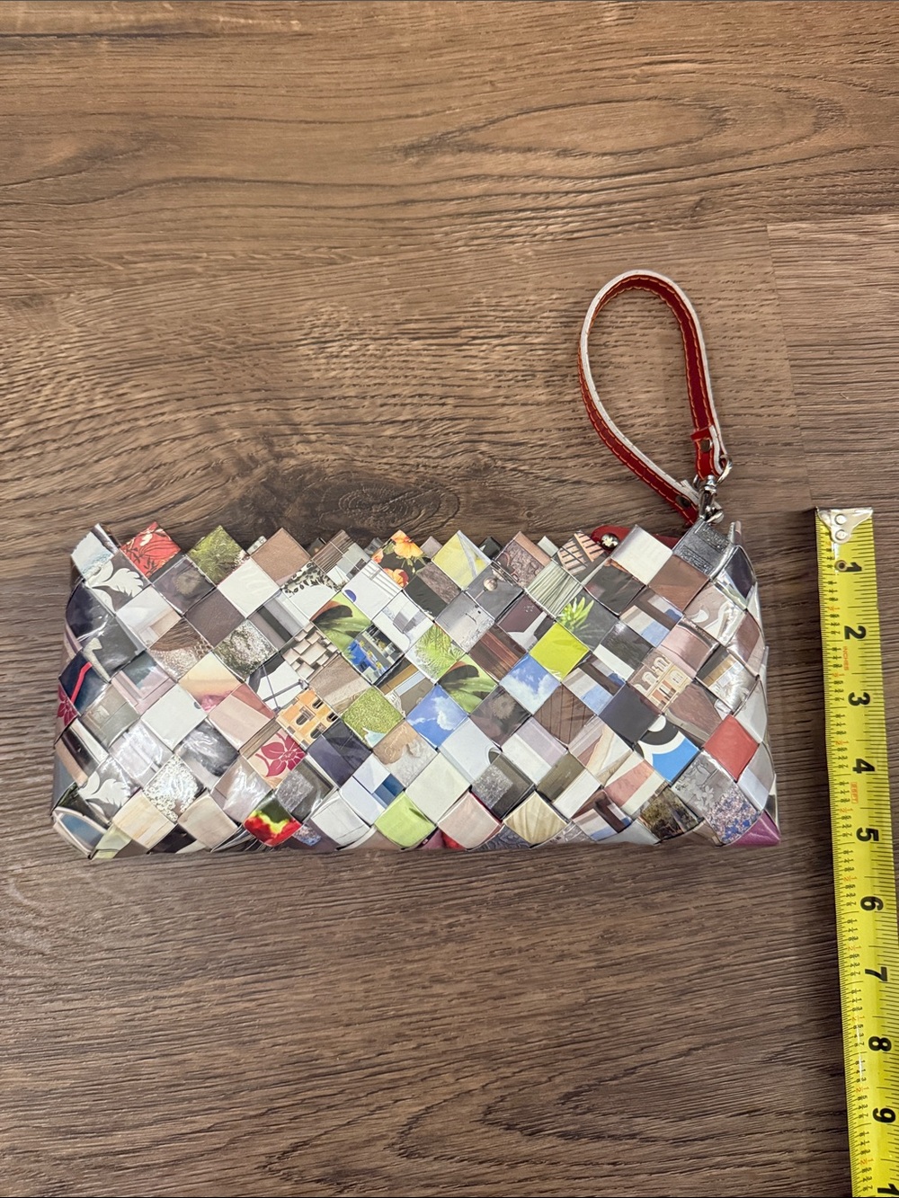 Nahui Ollin Multicolor Woven Wristlet Clutch